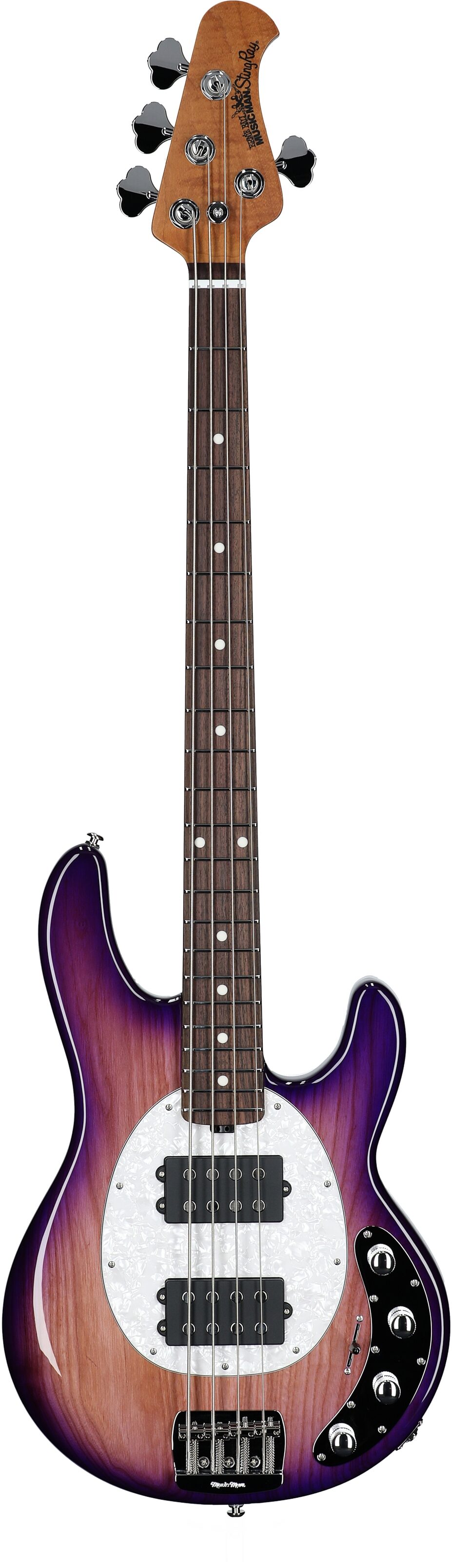 Ernie Ball Music Man StingRay Special HH Electric Bass (with Case), Purple Sunset, Serial Number K05884, Full Straight Front