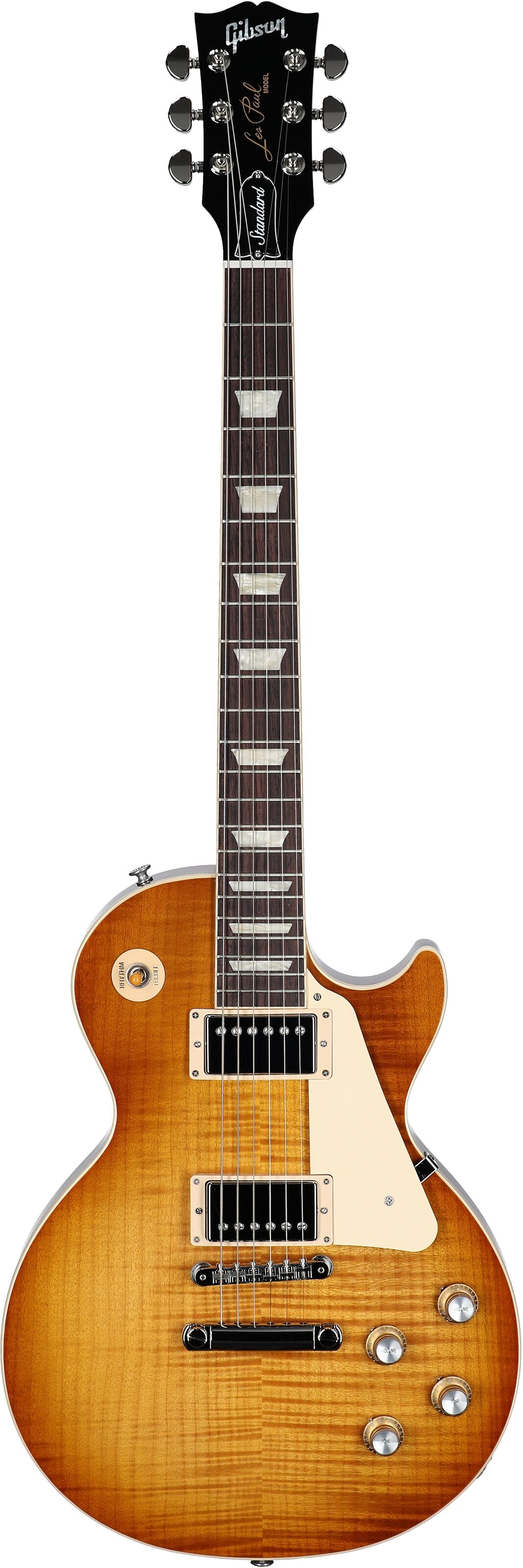 Gibson Exclusive Les Paul Standard '60s AAA Top Electric Guitar (with Case), Dirty Lemon, Serial Number 210140070, Full Straight Front