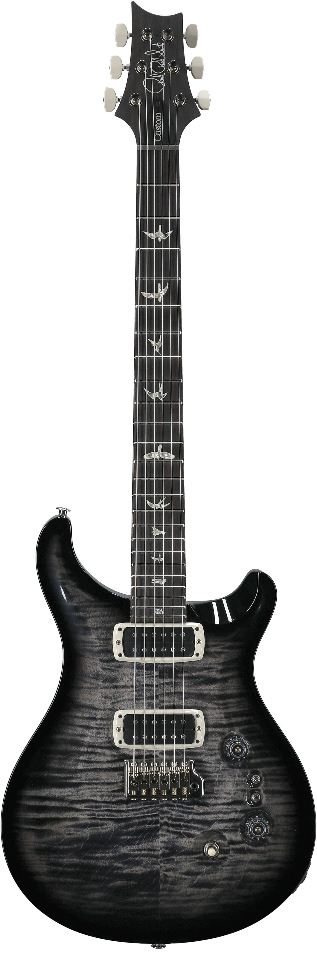 PRS Paul Reed Smith Custom 24-08 Pattern Regular Electric Guitar (with Case), Charcoal Wraparound Smokeburst, Serial Number 0392362, Full Straight Front
