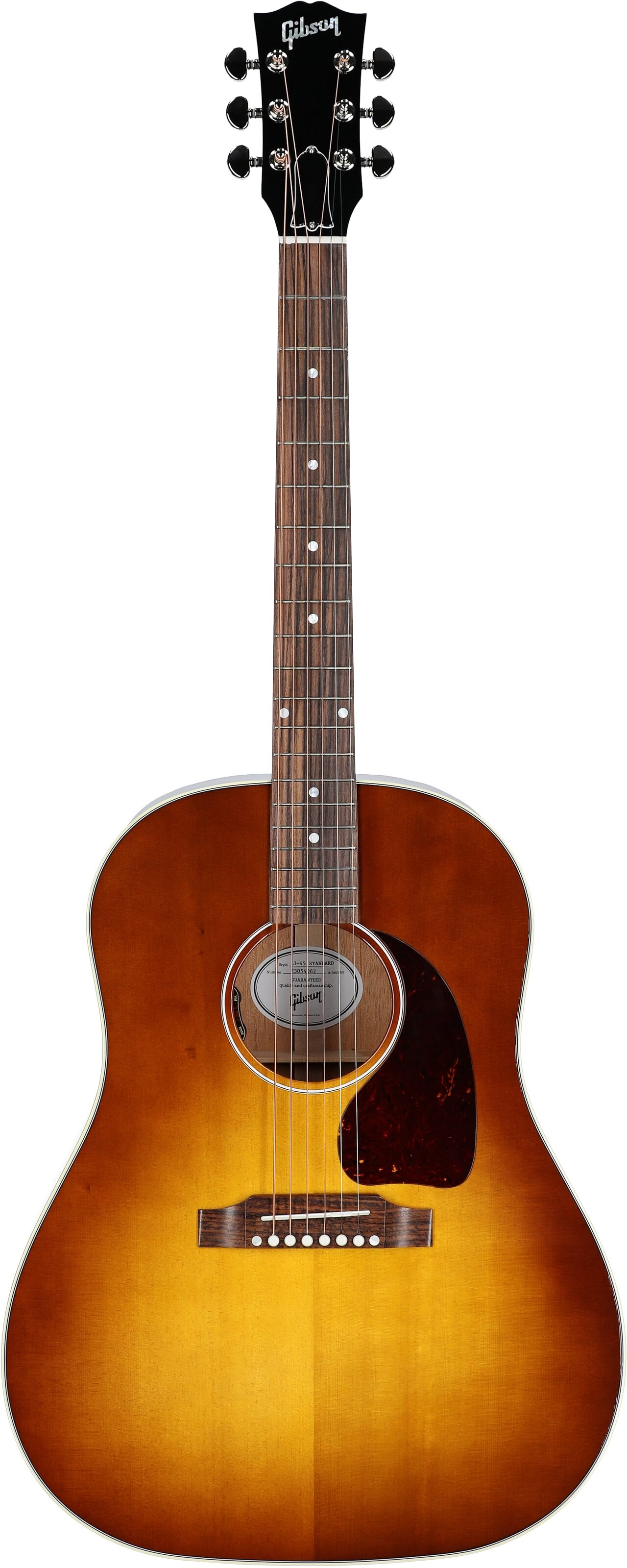 Gibson Limited Edition J-45 Standard Acoustic-Electric Guitar (with Case), Honey Burst, Serial Number 23054082, Full Straight Front
