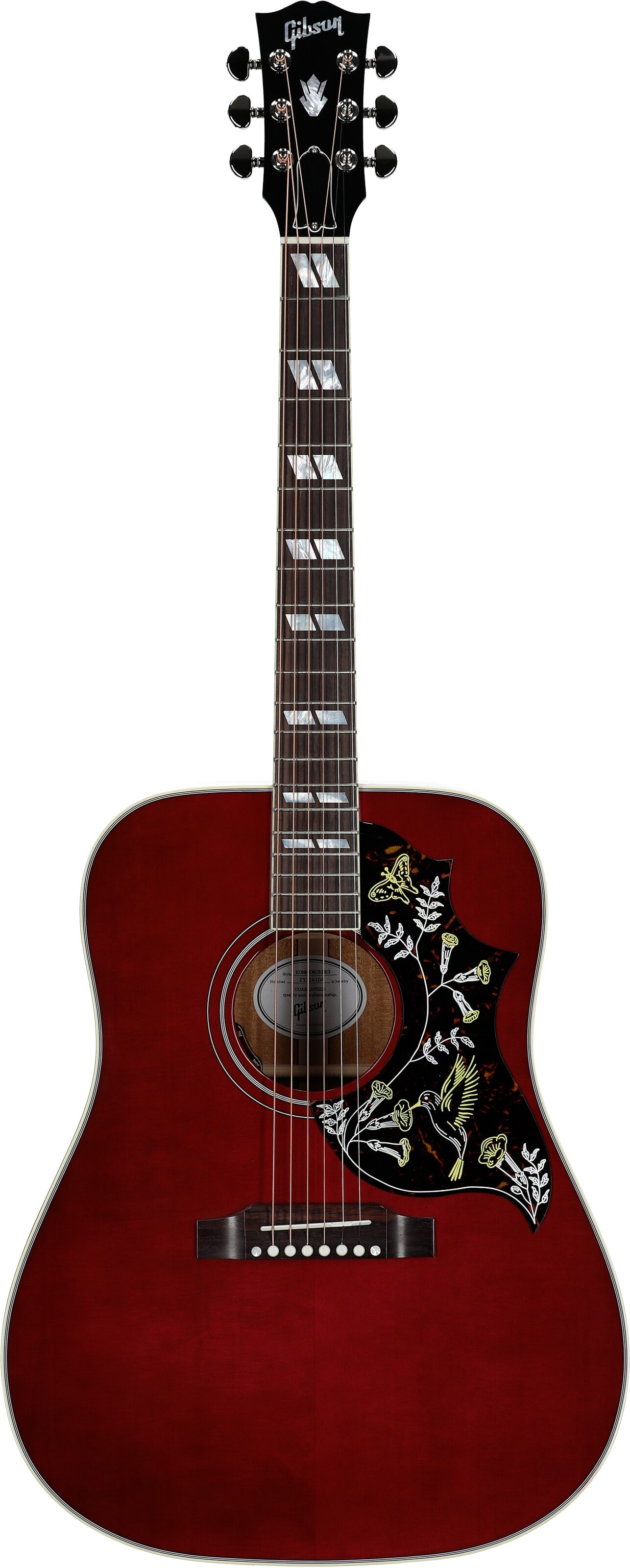 Gibson Limited Edition Hummingbird Standard Acoustic-Electric Guitar (with Case), Wine Red, Serial Number 23324104, Full Straight Front