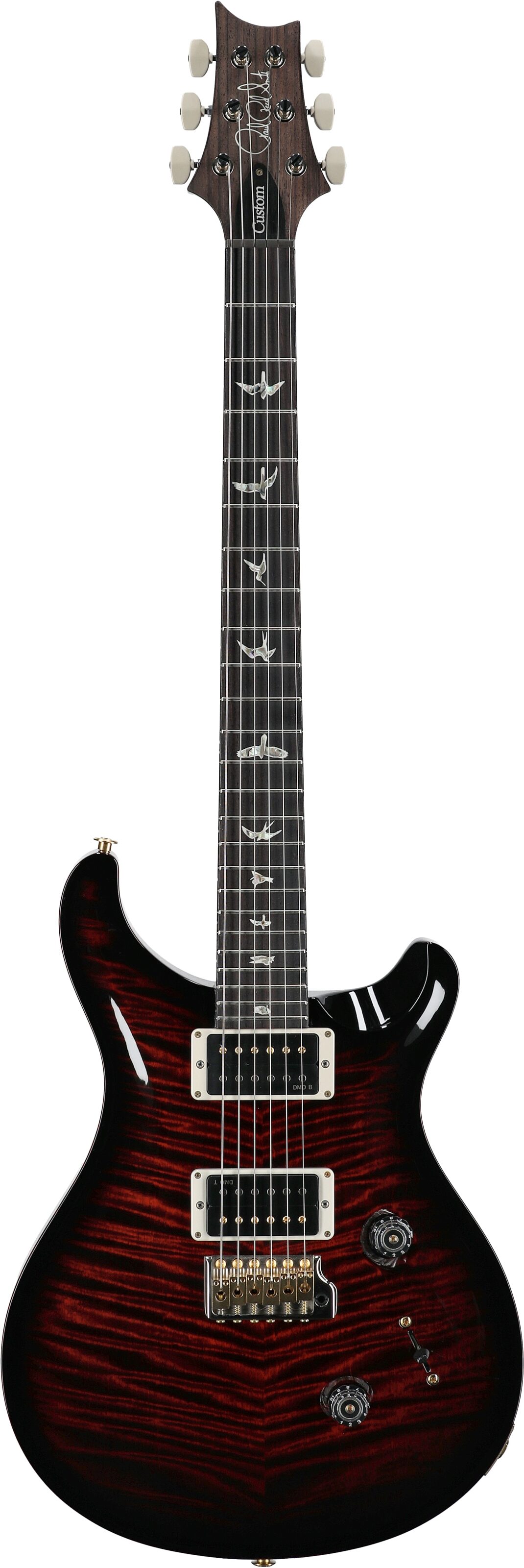PRS Paul Reed Smith Custom 24 Pattern Thin 10-Top Electric Guitar (with Case), Fire Smokeburst, Serial Number 0395677, Full Straight Front