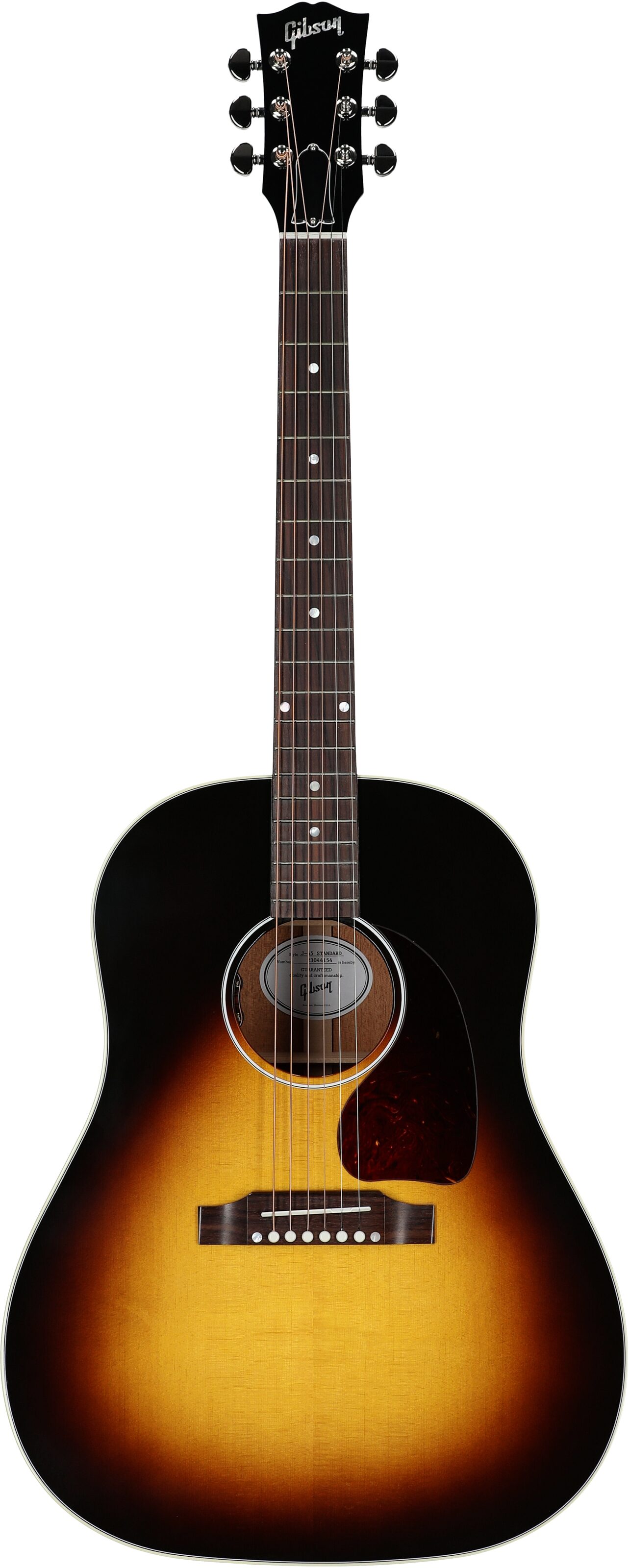 Gibson J-45 Standard Acoustic-Electric Guitar (with Case), Vintage Sunburst, Serial Number 23044154, Full Straight Front