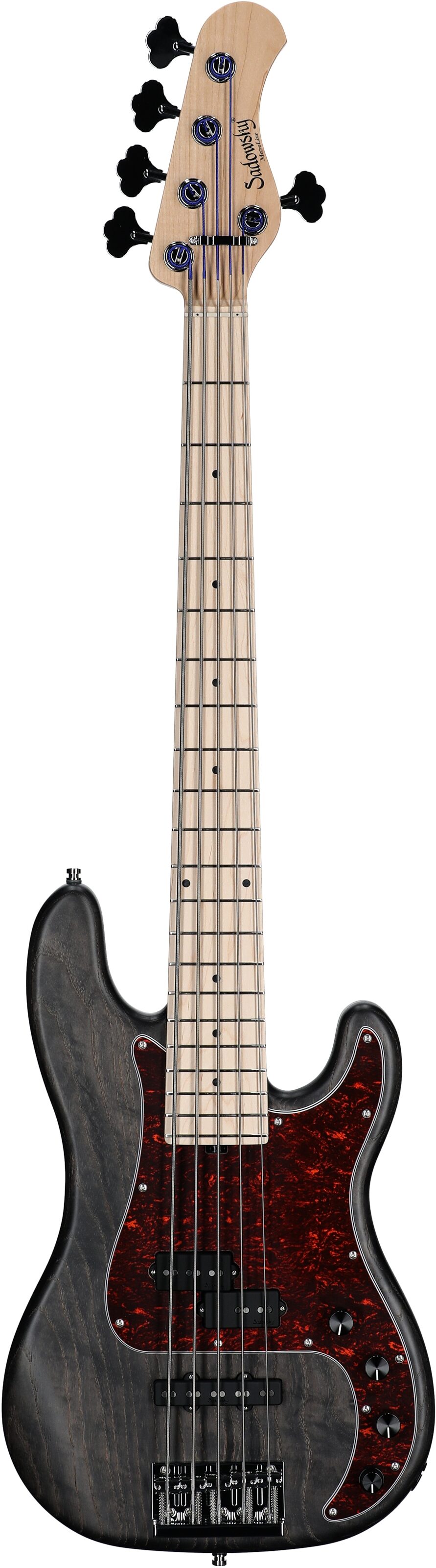 Sadowsky MetroLine 21-Fret Hybrid P/J Bass, 5-String (with Gig Bag), Nirvana Black, Serial Number SML K 004981-24, Full Straight Front