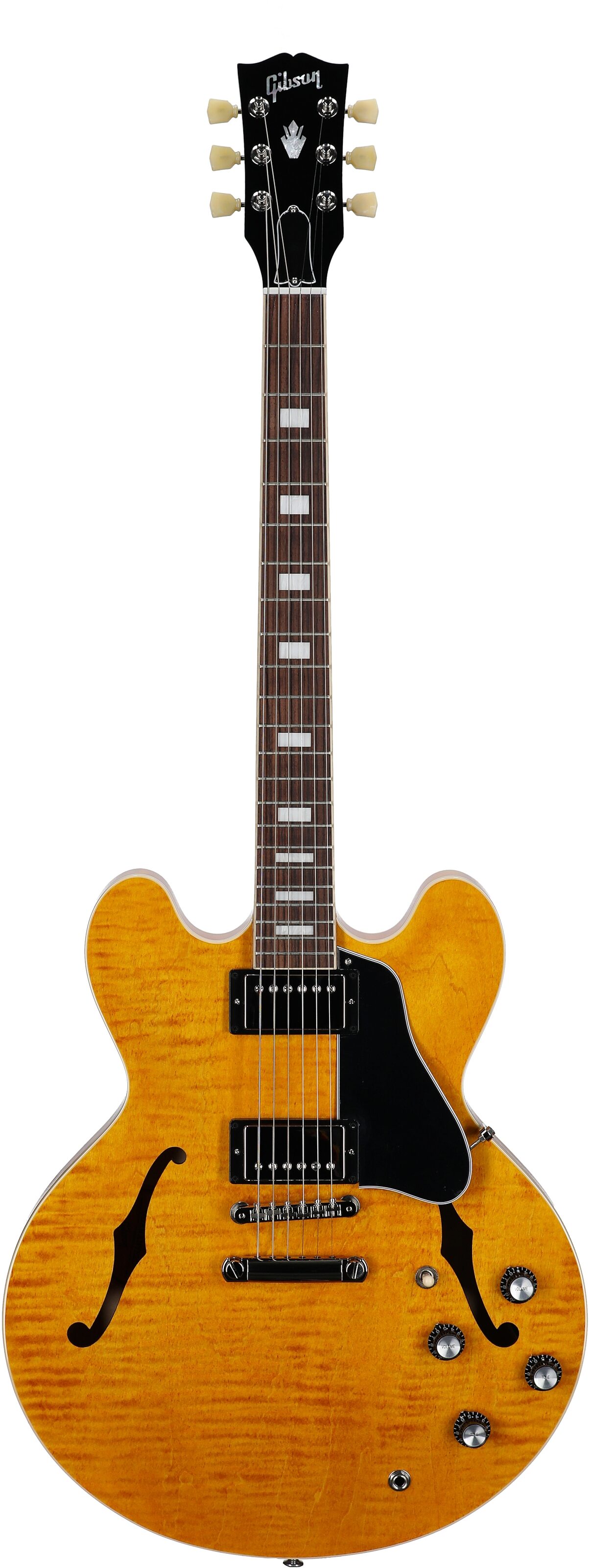 Gibson ES-335 Figured Electric Guitar (with Case), Honey Amber, Serial Number 232540202, Full Straight Front