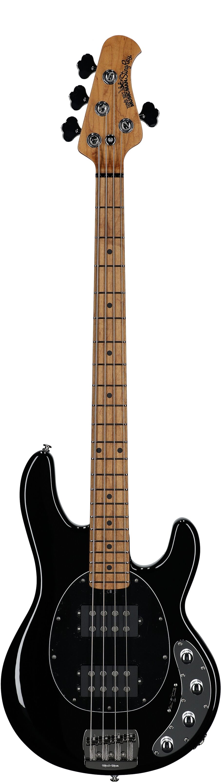 Ernie Ball Music Man StingRay Special HH Electric Bass (with Case), Black, Serial Number K05617, Full Straight Front