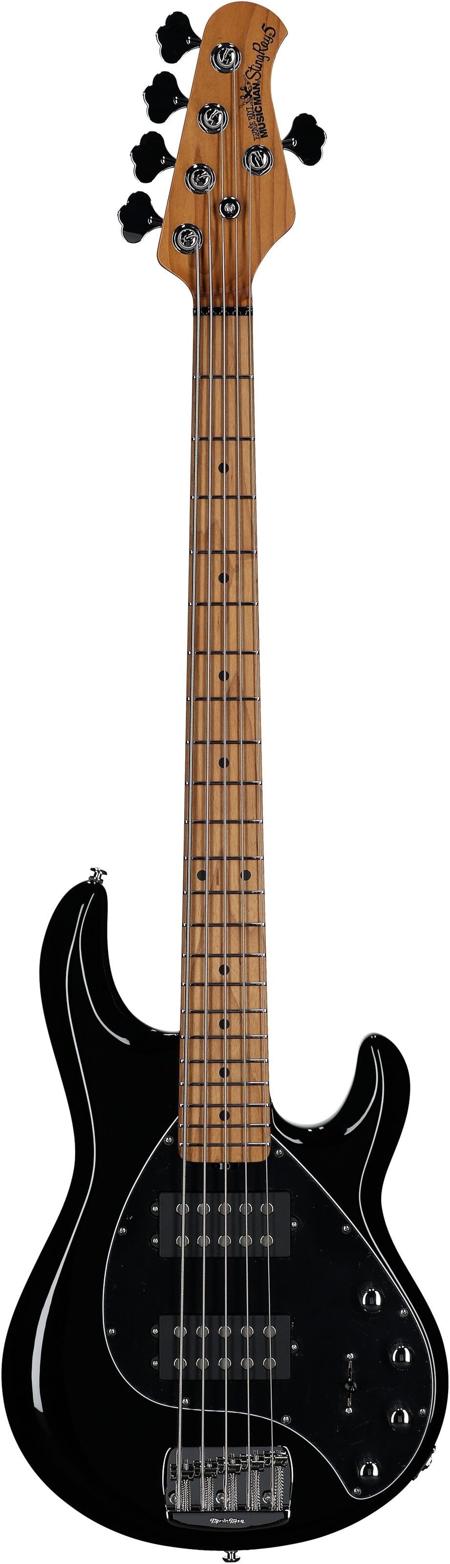 Ernie Ball Music Man StingRay 5 Special HH Electric Bass (with Case), Black, Serial Number K05817, Full Straight Front