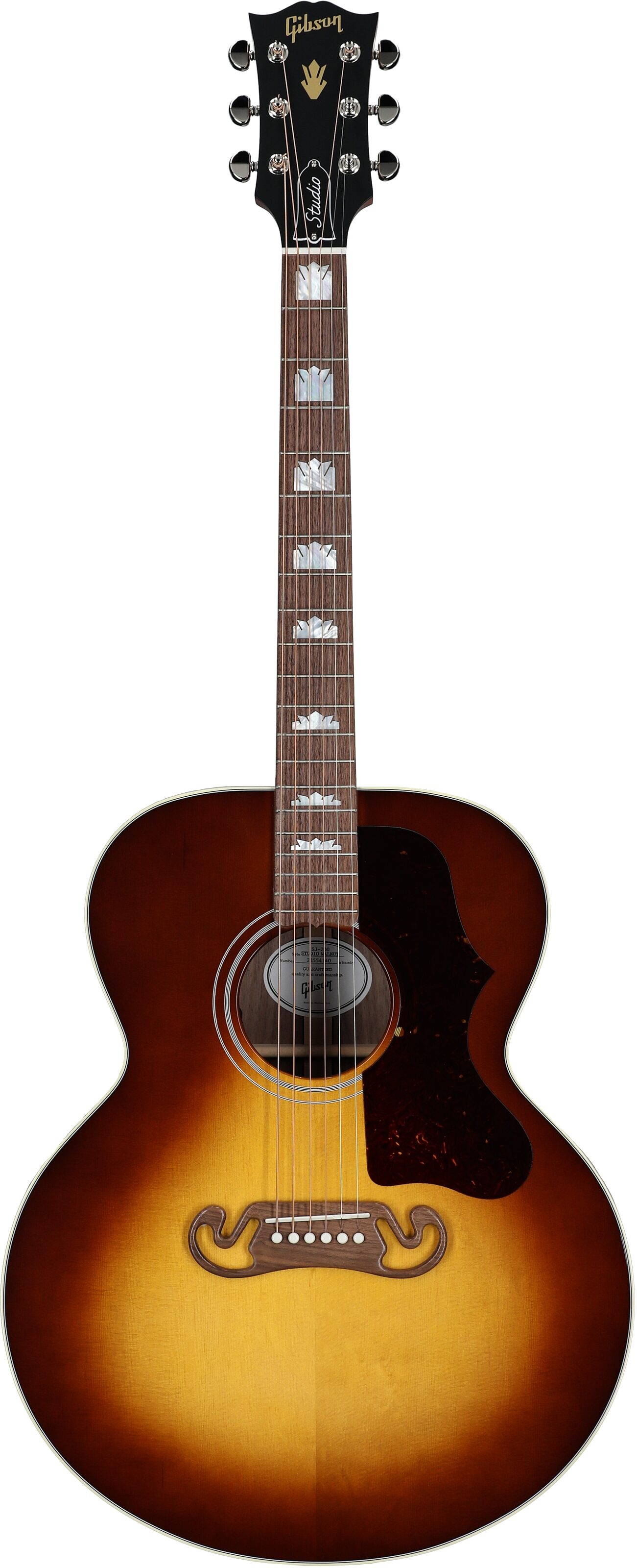 Gibson SJ-200 Studio Walnut Jumbo Acoustic-Electric Guitar (with Case), Walnut Burst, Serial Number 23554140, Full Straight Front