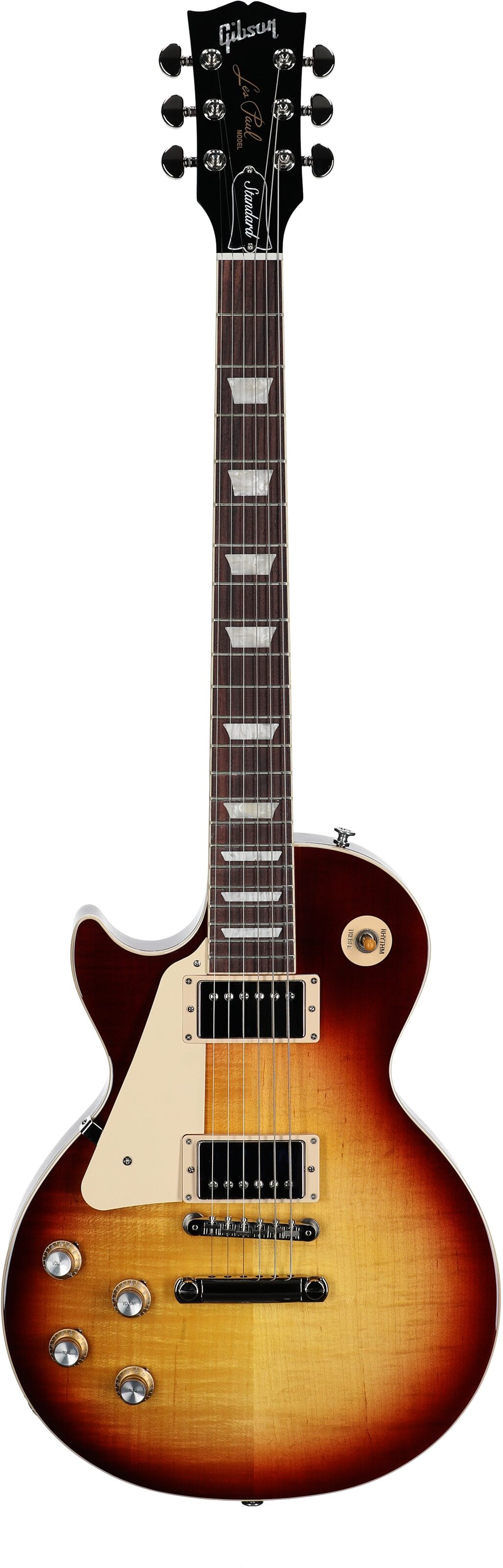 Gibson Les Paul Standard '60s Electric Guitar, Left-Handed (with Case), Bourbon Burst, Serial Number 202250135, Full Straight Front