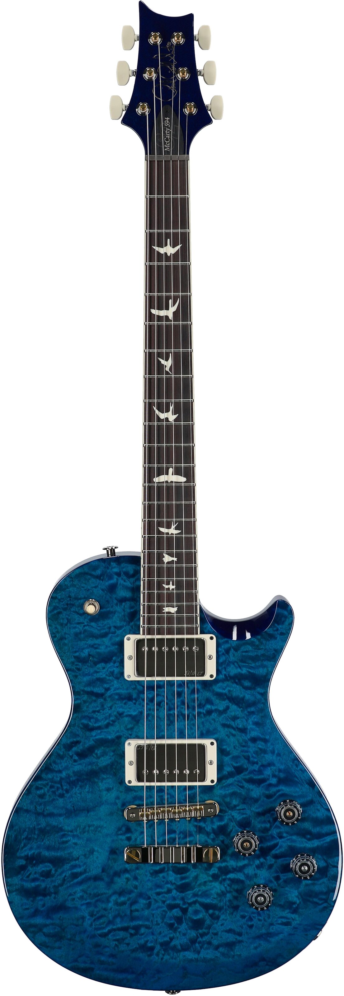 PRS Paul Reed Smith S2 McCarty 594 Singlecut Quilt Electric Guitar (with Gig Bag), Blue Matteo, Serial Number S2080087, Full Straight Front