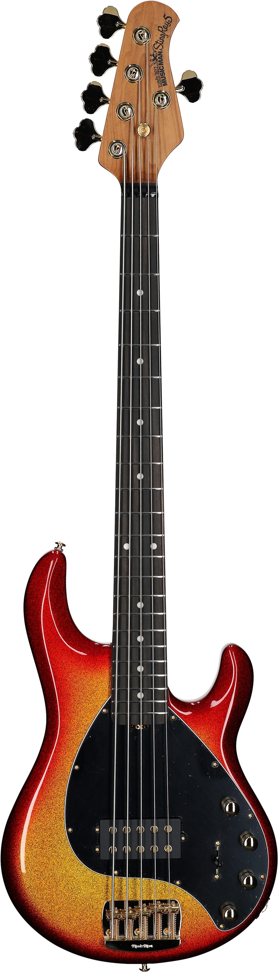 Ernie Ball Music Man StingRay 5 Special Electric Bass, 5-String (with Case), Cherry Punch, Serial Number K06124, Full Straight Front