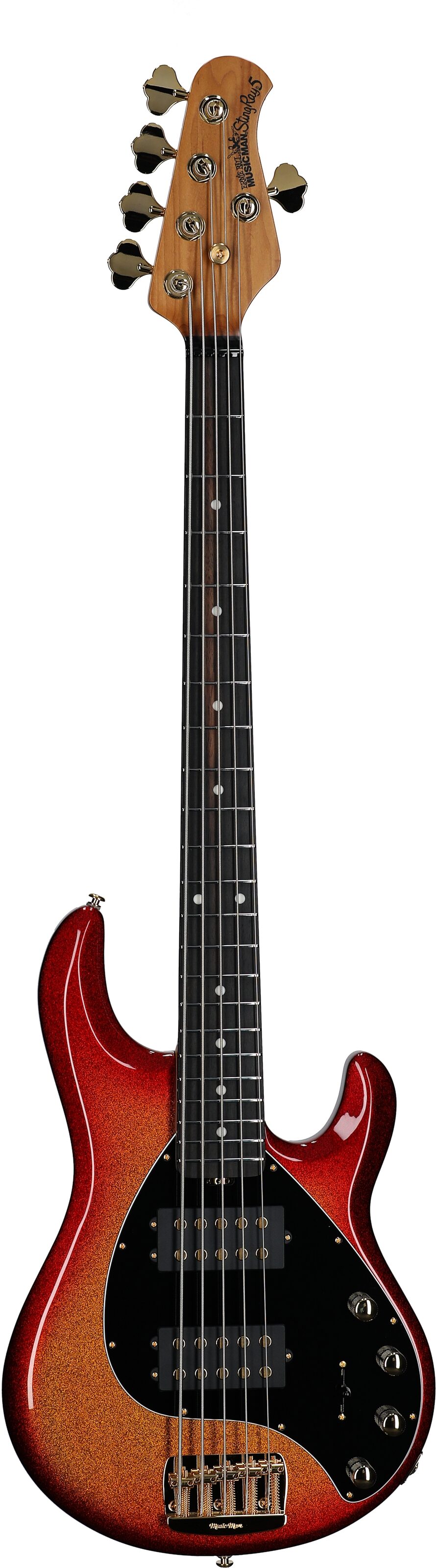 Ernie Ball Music Man StingRay 5 Special HH Electric Bass (with Case), Cherry Punch, Ebony Fretboard, Serial Number K05680, Full Straight Front