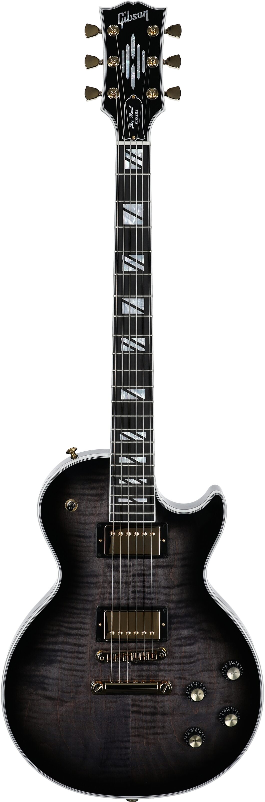 Gibson Les Paul Supreme AAA Figured Electric Guitar (with Case), Transparent Ebony Burst, Serial Number 232640206, Full Straight Front