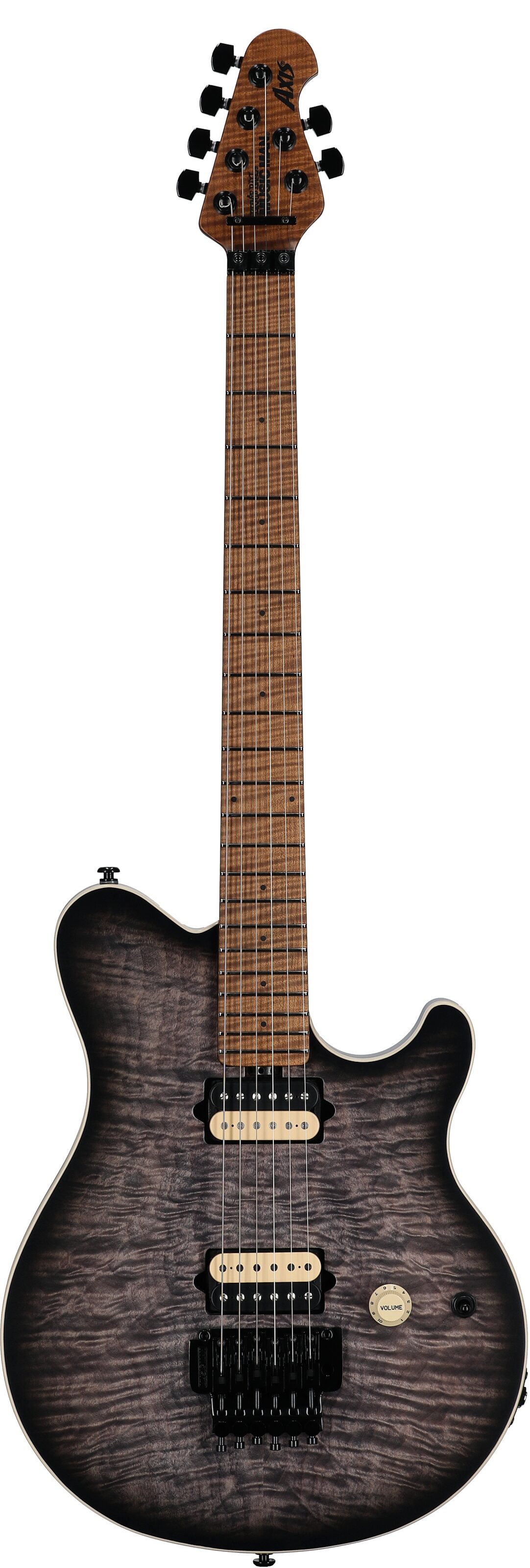 Ernie Ball Music Man Axis Electric Guitar (with Mono Gig Bag), Charcoal Cloud Quilt, with Mono Gig Bag, Serial Number H06732, Full Straight Front