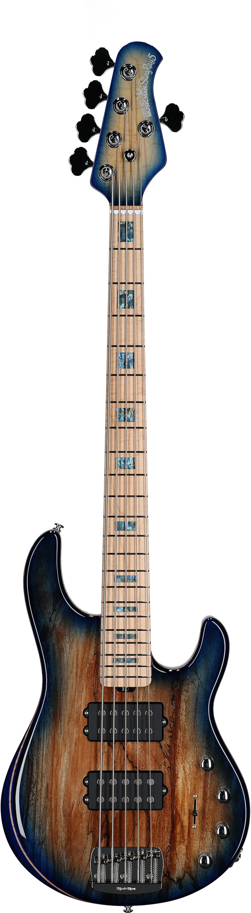 Ernie Ball Music Man BFR StingRay Special 5 Electric Bass (with Mono Case), Paua Blue, Serial Number F93740, Full Straight Front