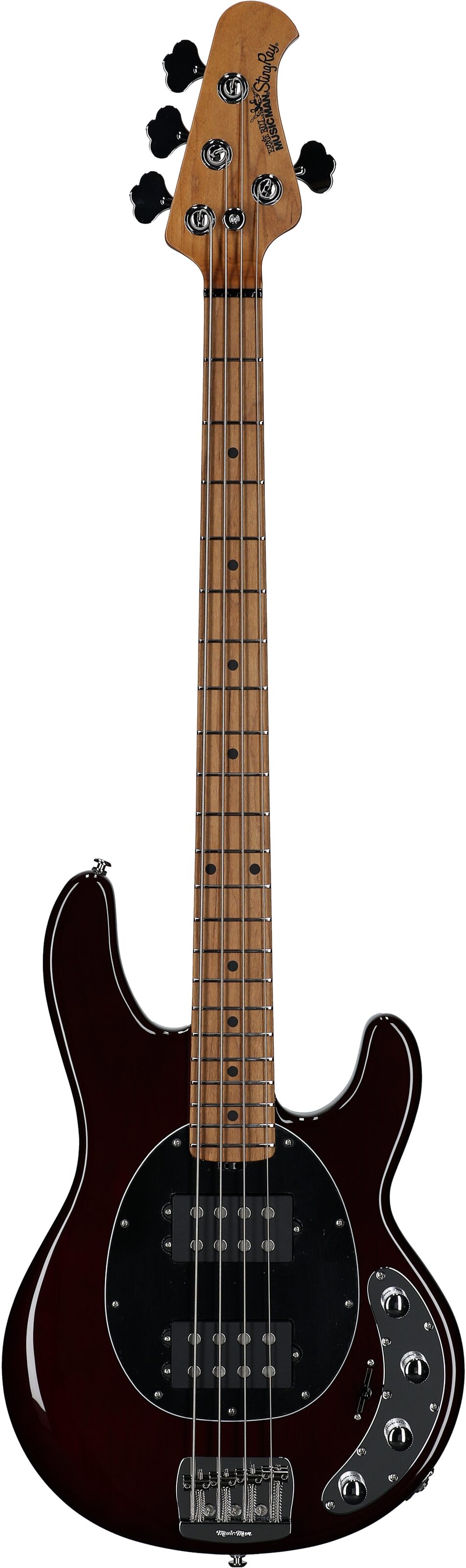 Ernie Ball Music Man StingRay Special HH Electric Bass (with Case), Oxblood, Serial Number K06519, Full Straight Front