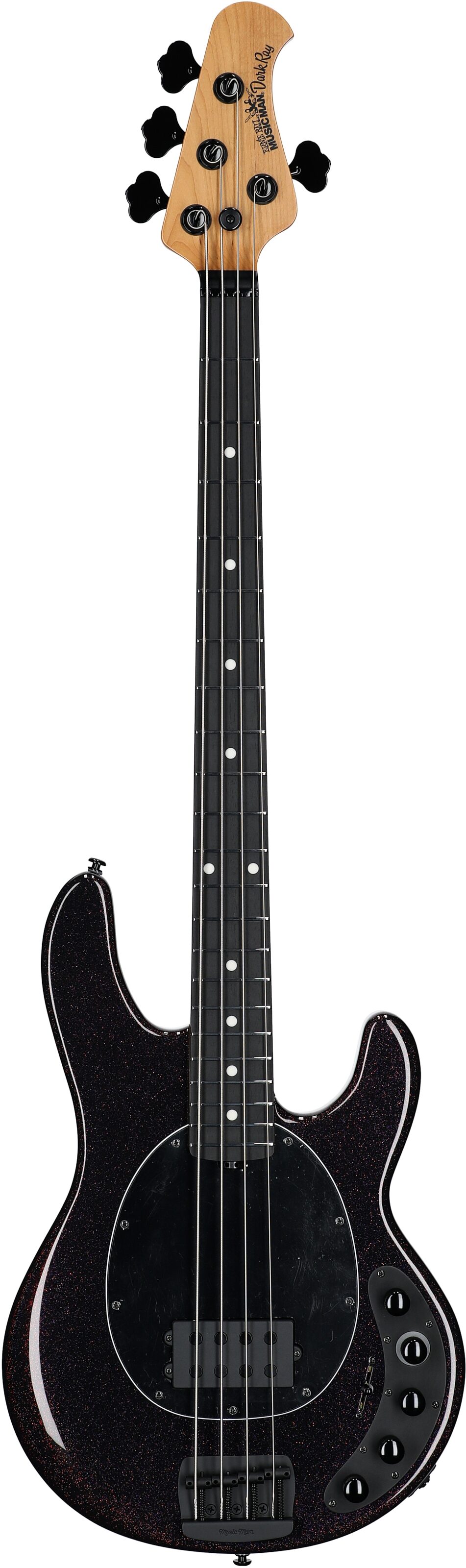 Ernie Ball Music Man DarkRay Electric Bass (with Mono Soft Case), Dark Rainbow, Serial Number S12002, Full Straight Front