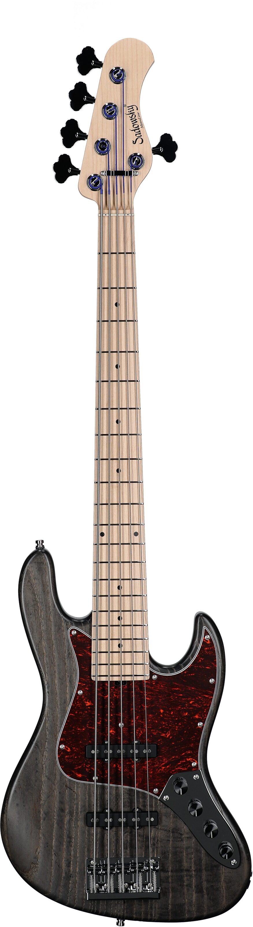 Sadowsky MetroLine 21-fret Vintage J/J Bass, 5-String (with Gig Bag), Nirvana Black, Serial Number SML H 004710-24, Full Straight Front