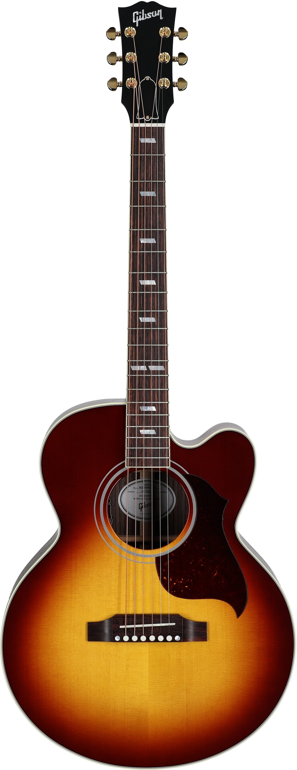 Gibson Parlor Rosewood EC Acoustic-Electric Guitar (with Case), Rosewood Burst, Serial Number 20705012, Full Straight Front
