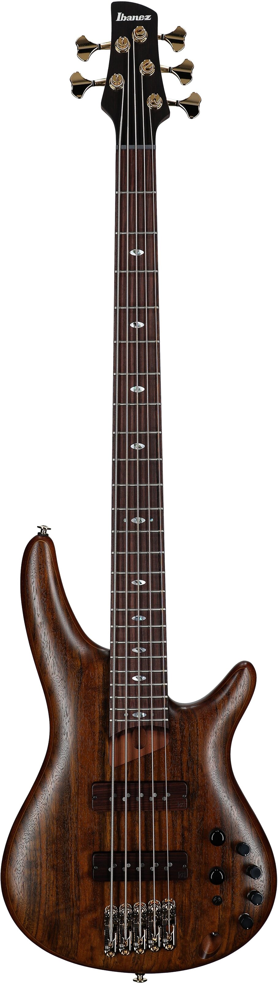 Ibanez SR5505 Prestige Electric Bass, 5-String (with Case), Mocha Flat, Serial Number 210001F2500896, Full Straight Front