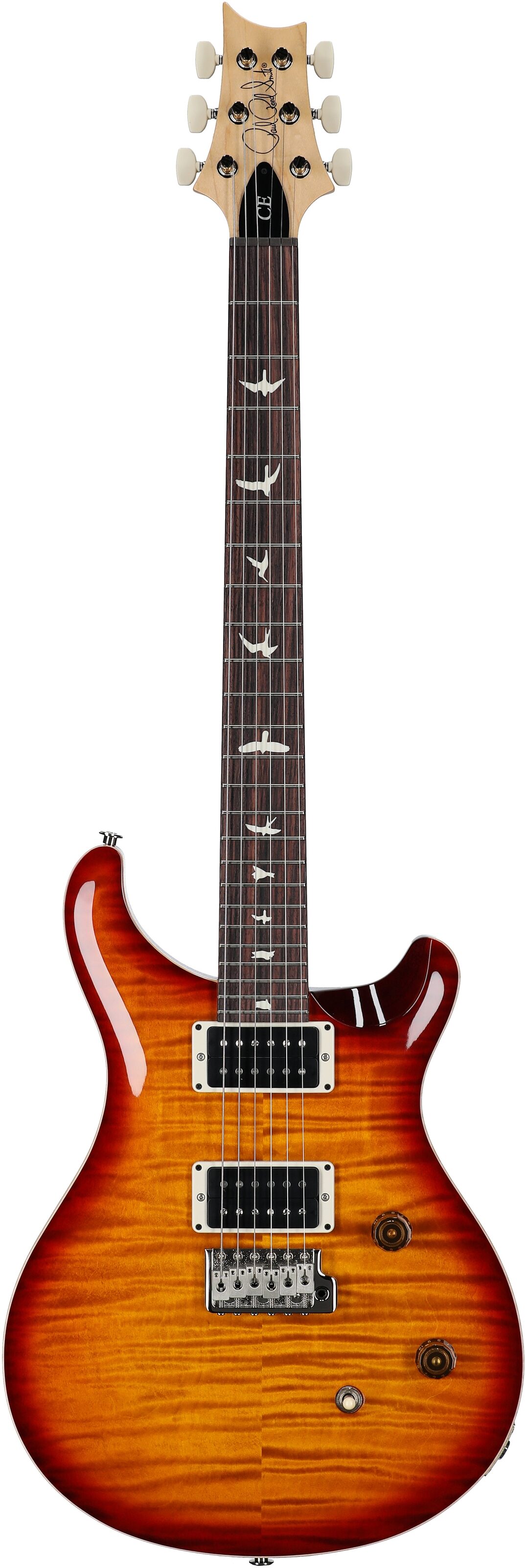 PRS Paul Reed Smith CE24 Electric Guitar (with Gig Bag), Dark Cherry Sunburst, Serial Number 0402530, Full Straight Front