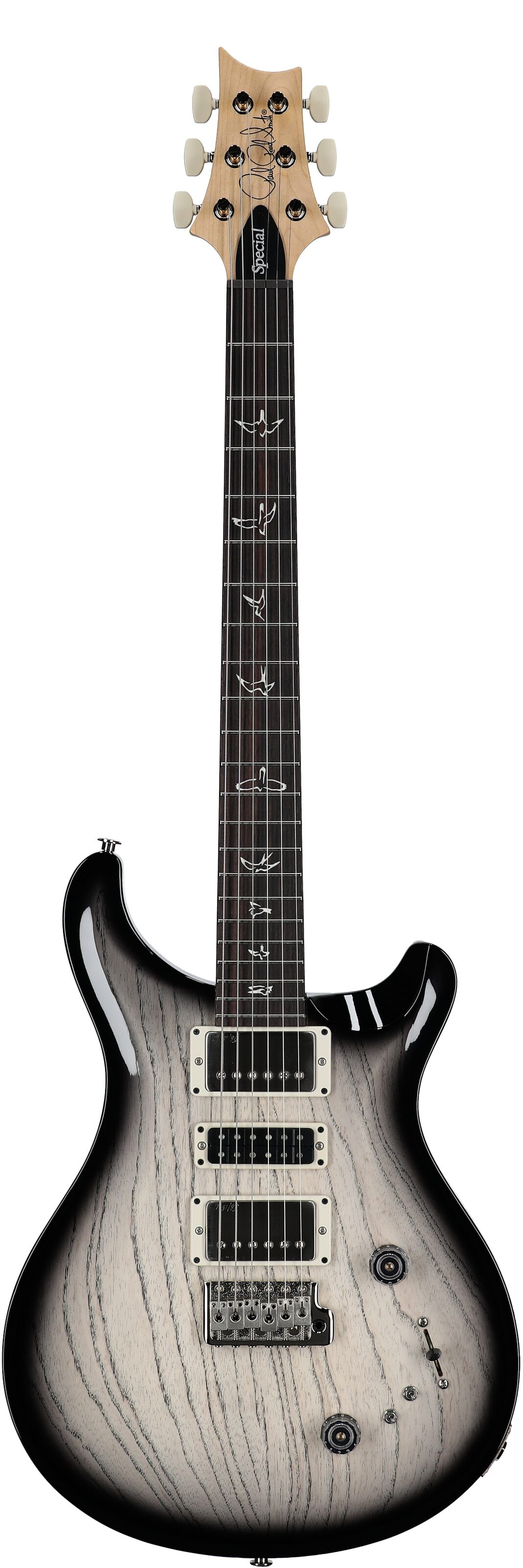 PRS Paul Reed Smith Swamp Ash Special Electric Guitar, with Rosewood Fingerboard (with Gig Bag), White Doghair Smokeburst, Serial Number 0405325, Full Straight Front