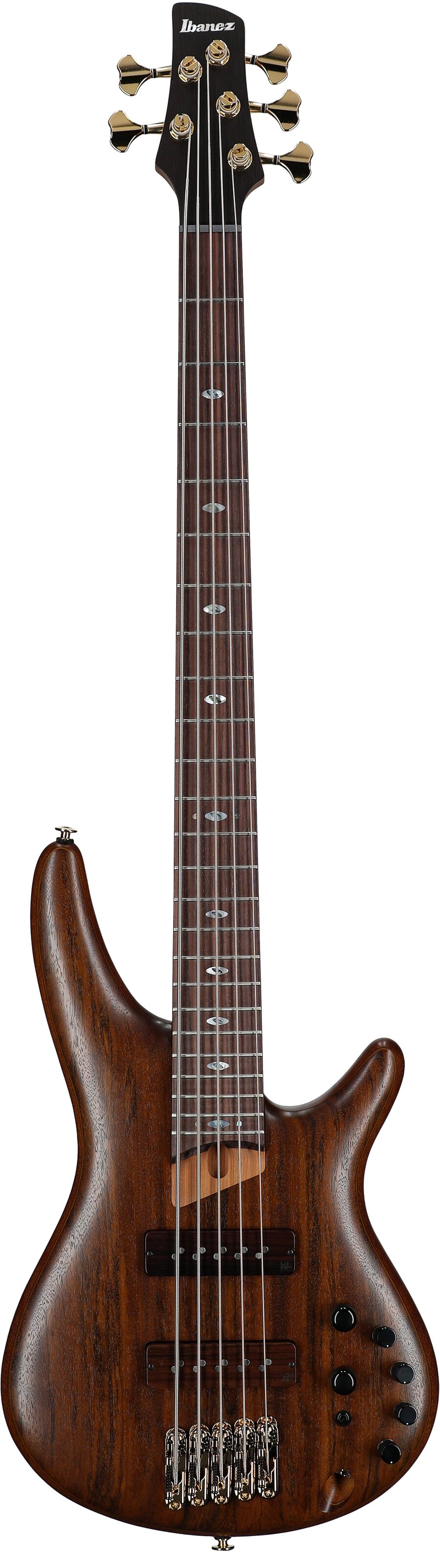 Ibanez SR5505 Prestige Electric Bass, 5-String (with Case), Mocha Flat, Serial Number 210001F2500347, Full Straight Front