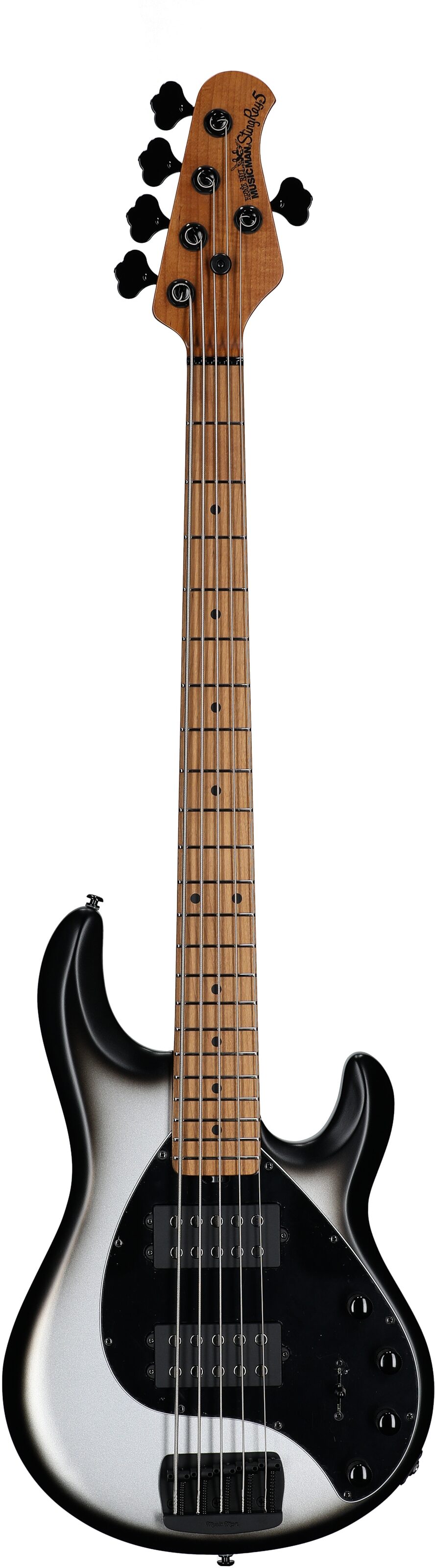 Ernie Ball Music Man StingRay 5 Special HH Electric Bass (with Case), Black Rock, Serial Number K07671, Full Straight Front