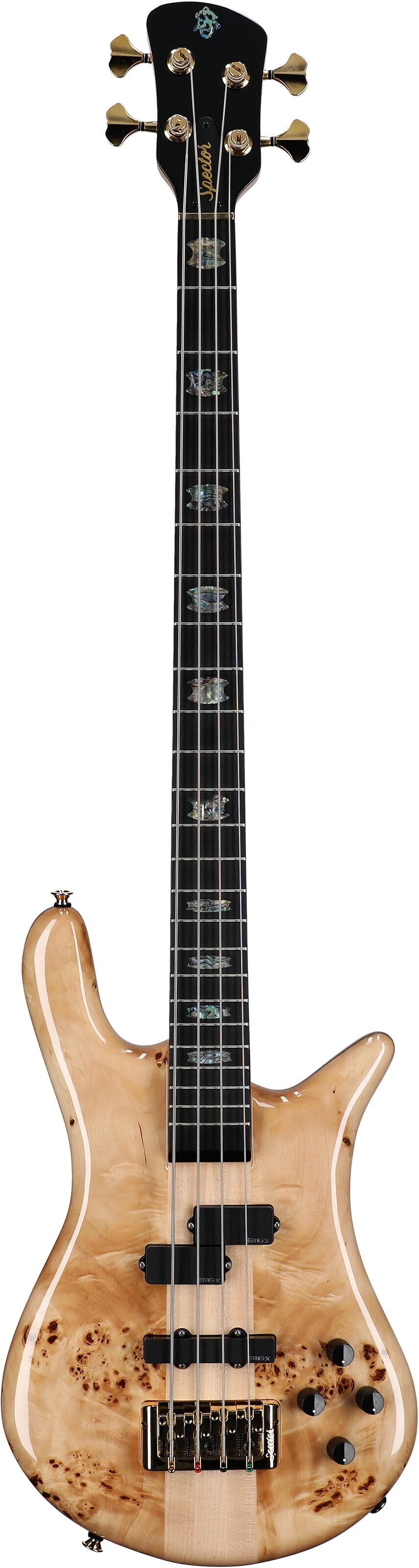 Spector Euro 4 Custom Electric Bass (with Gig Bag), Natural Gloss, Serial Number 21211nb22745, Full Straight Front