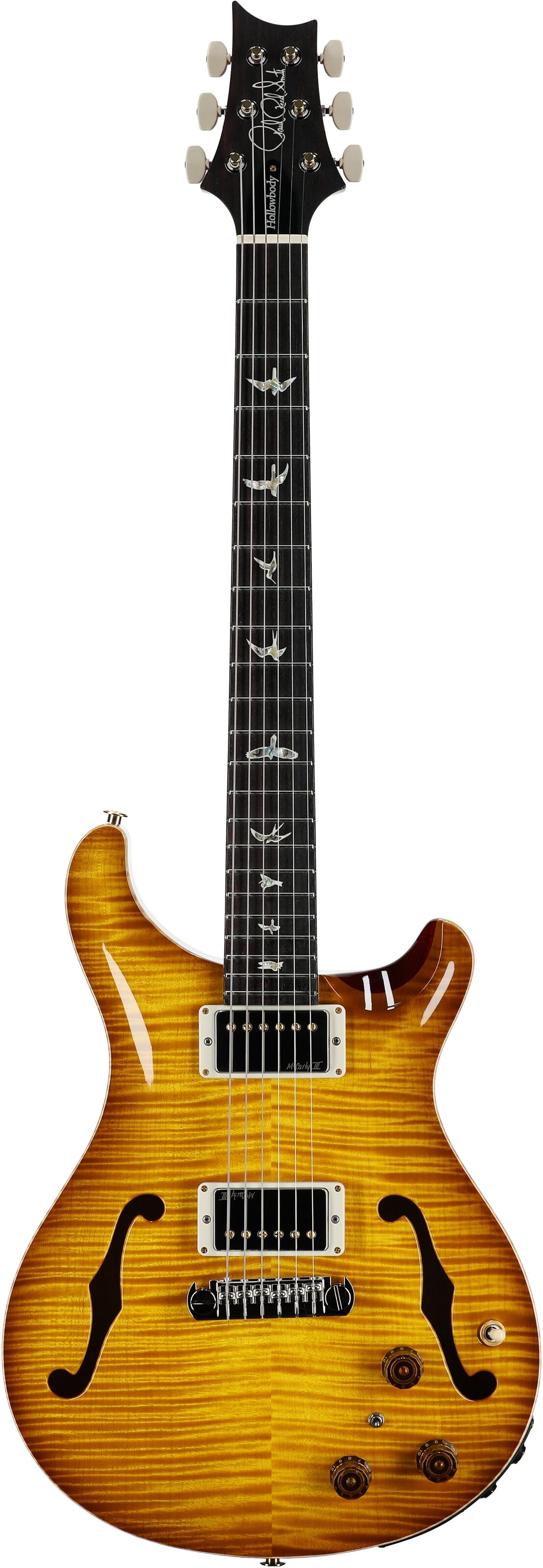 PRS Paul Reed Smith Hollowbody II 10-Top Electric Guitar (with Case), McCarty Sunburst, Serial Number 0396065, Full Straight Front