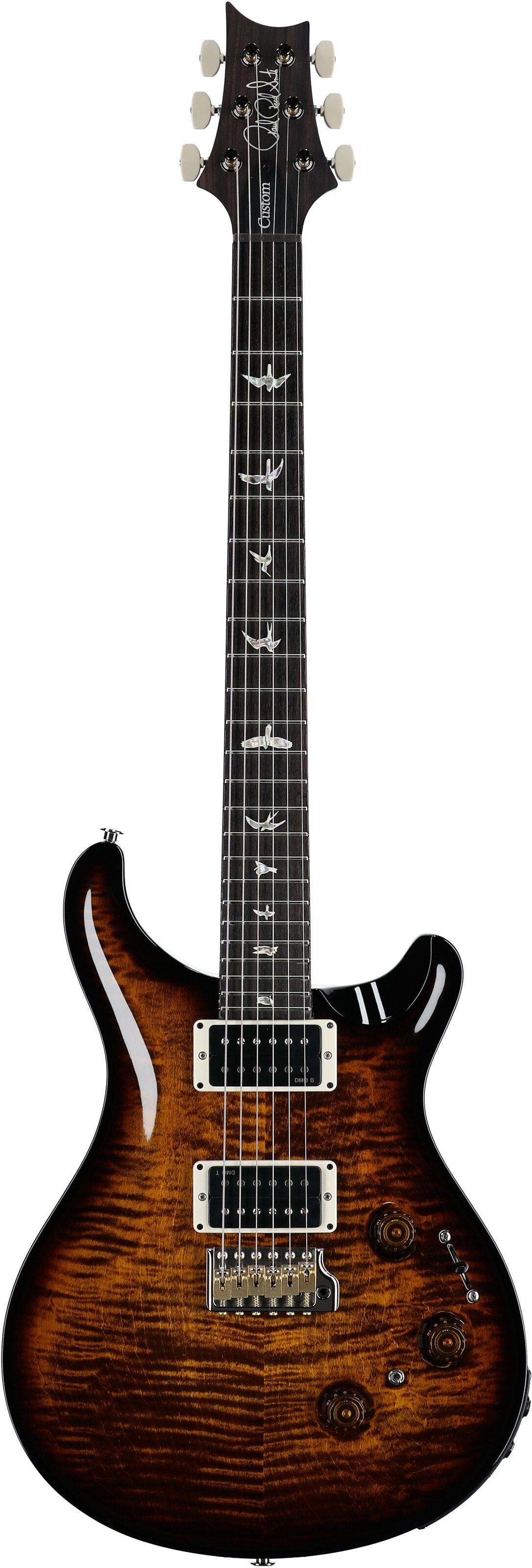 PRS Paul Reed Smith Custom 24 Piezo Electric Guitar (with Case), Black Gold Wrap Burst, Serial Number 0403871, Full Straight Front