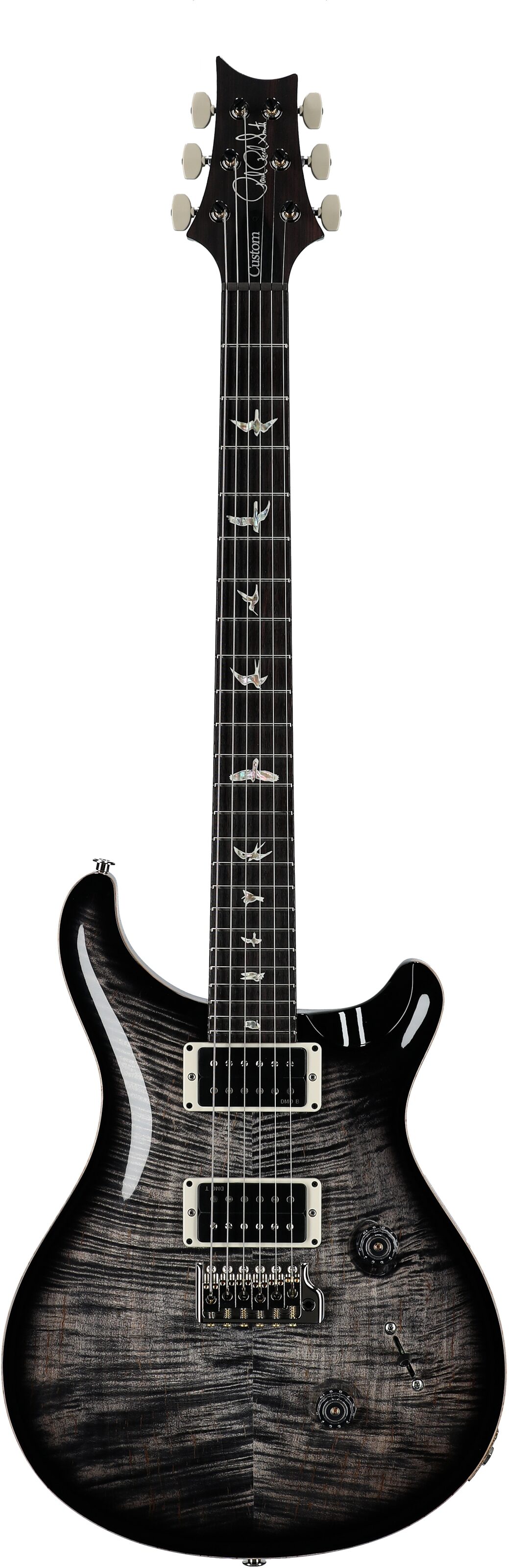 PRS Paul Reed Smith Custom 24 Gen III Electric Guitar (with Case), Charcoal Burst, Serial Number 0403082, Full Straight Front