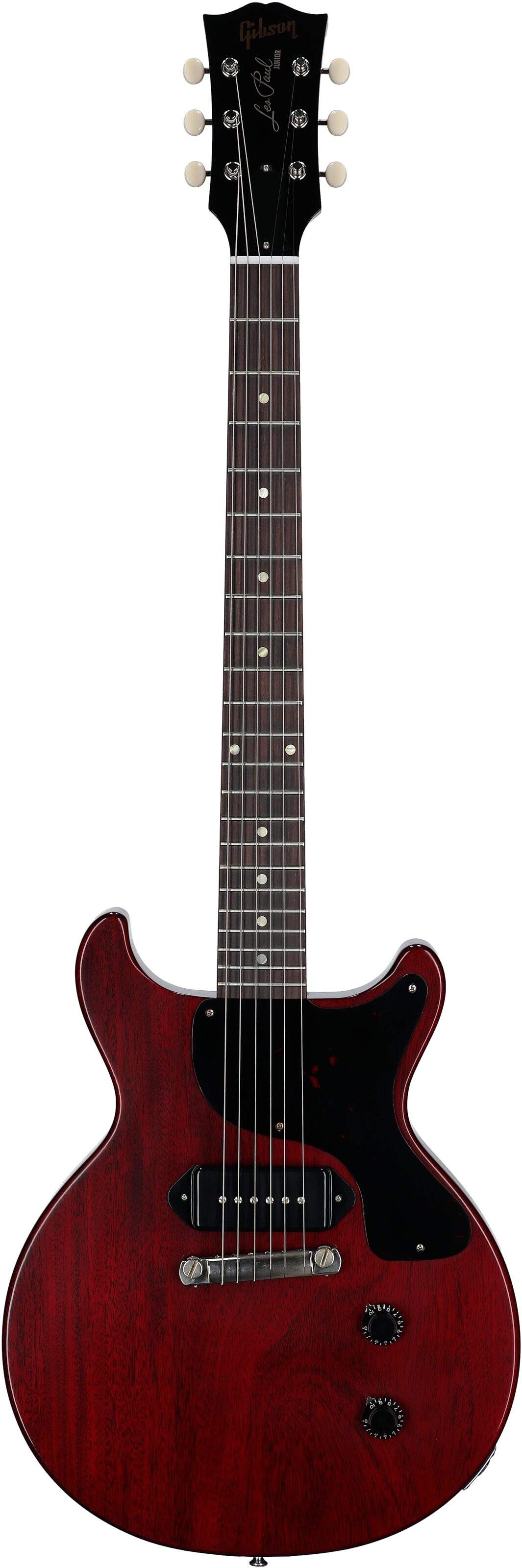 Gibson Custom 1958 Les Paul Junior Double Cut Reissue Electric Guitar (with Case), Cherry, Serial Number 85351, Full Straight Front