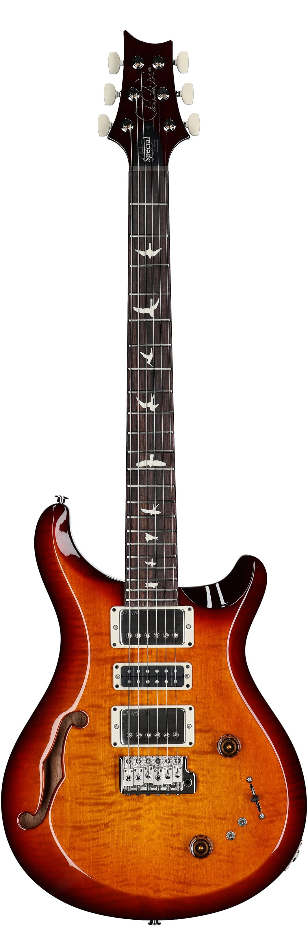 PRS Paul Reed Smith S2 Special Semi-Hollow Electric Guitar (with Gig Bag), Dark Cherry Sunburst, Serial Number S2080898, Full Straight Front