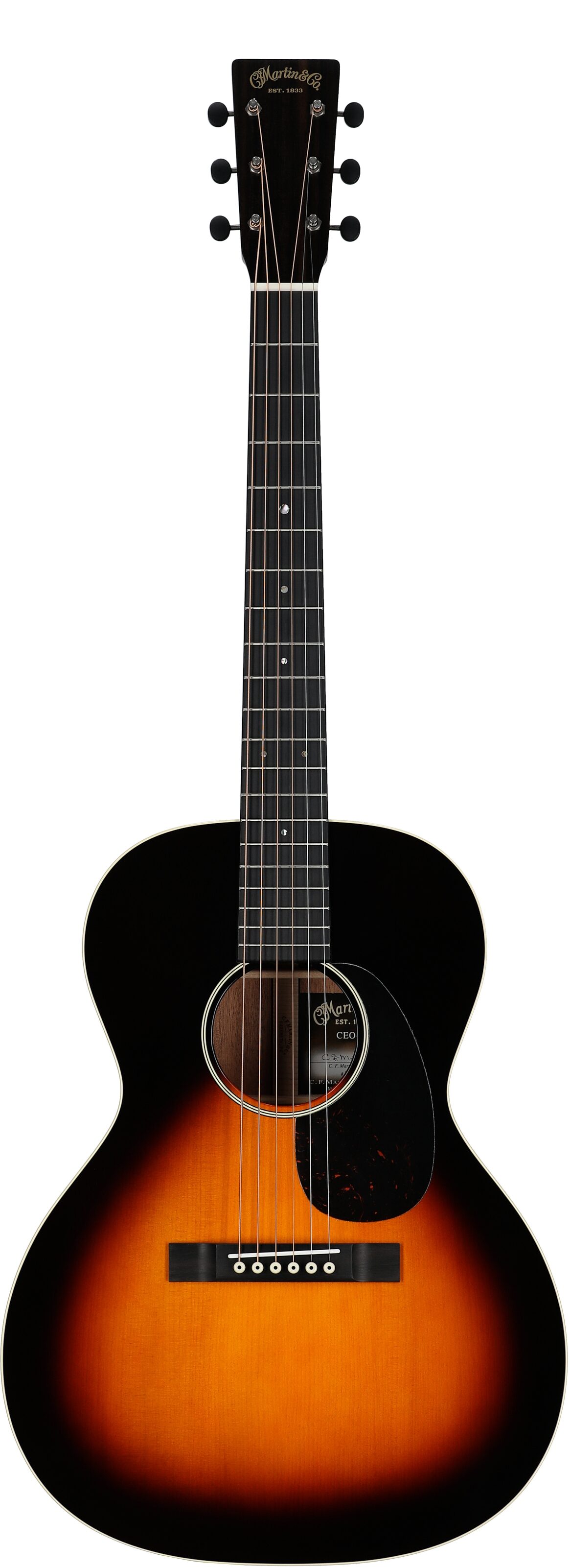 Martin CEO7 Sloped Shoulder 00 14-Fret Acoustic Guitar (with Case), Autumn Sunset Burst, Serial Number M2955122, Full Straight Front