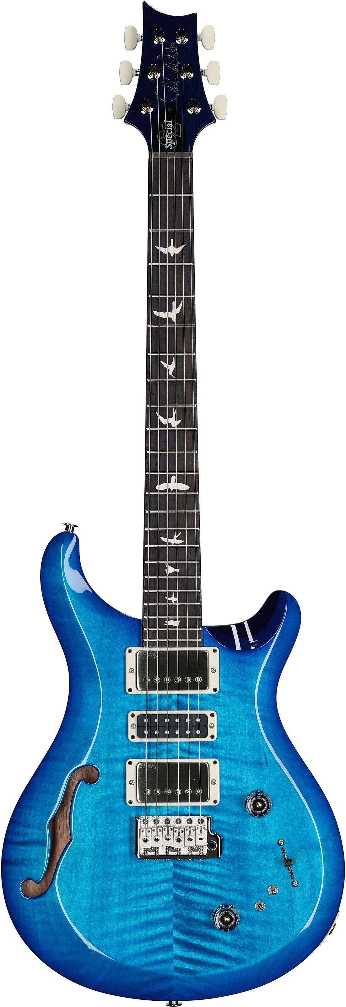 PRS Paul Reed Smith S2 Special Semi-Hollow Electric Guitar (with Gig Bag), Lake Blue, Serial Number S2080802, Full Straight Front