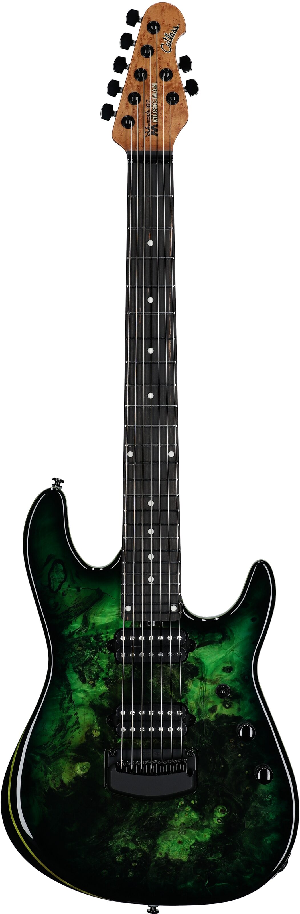 Ernie Ball Music Man Jason Richardson Cutlass HT Electric Guitar, 7-String (with Gig Bag), Kokiri Forest Green, Serial Number S11476, Full Straight Front