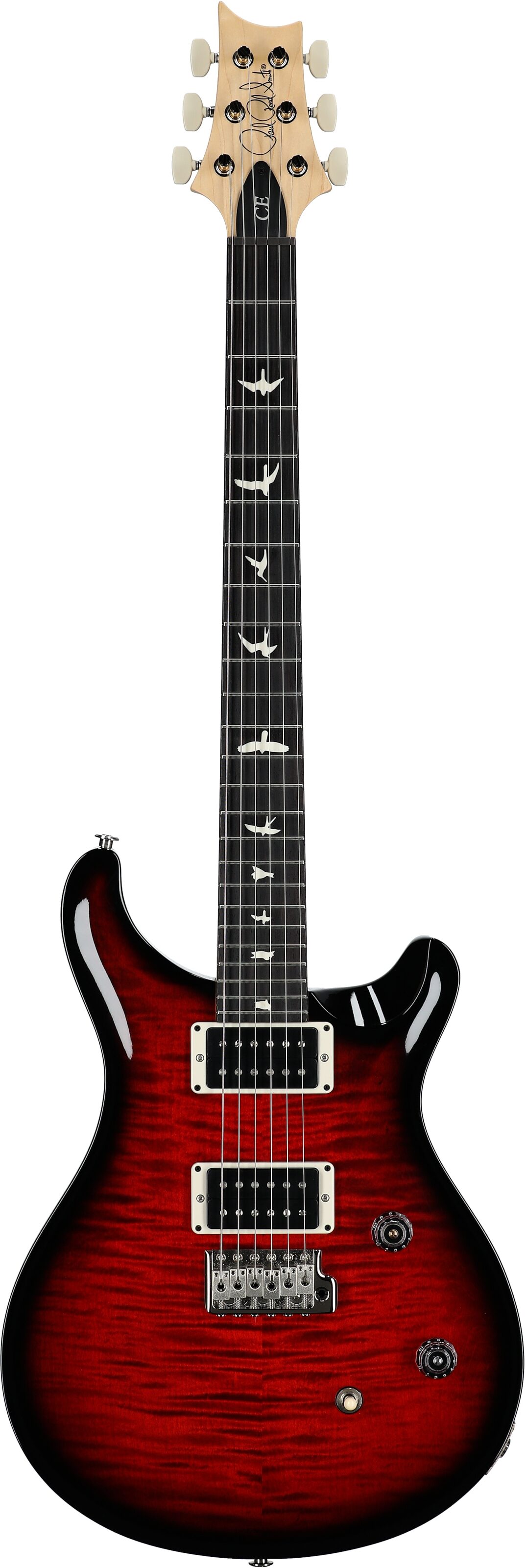 PRS Paul Reed Smith CE24 Electric Guitar (with Gig Bag), Fire Red Wraparound Smokeburst, Serial Number 0405650, Full Straight Front