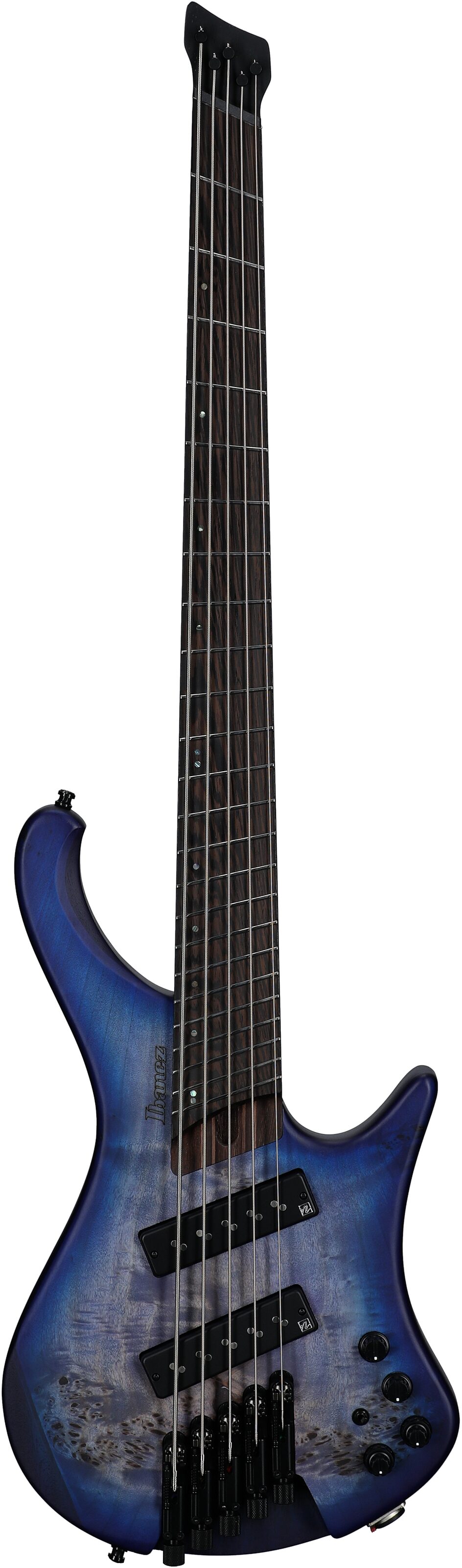 Ibanez EHB1505MS Bass Guitar, 5-String (with Gig Bag), Pacific Blue Burst, Serial Number I240608435, Full Straight Front
