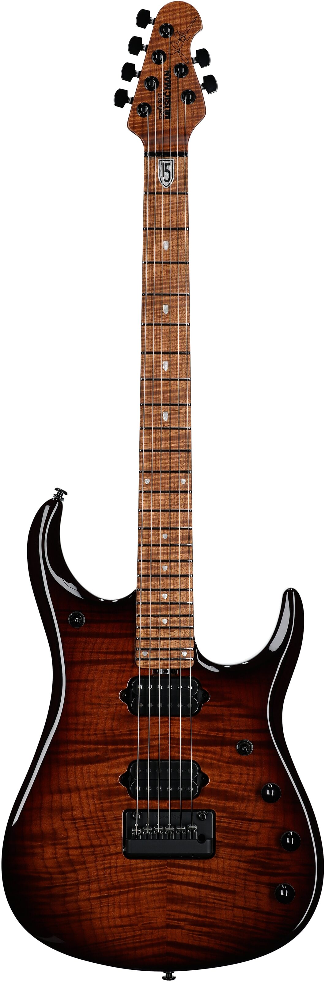 Ernie Ball Music Man John Petrucci JP15 Electric Guitar (with Case), Amber Waves Flame, Serial Number H08478, Full Straight Front