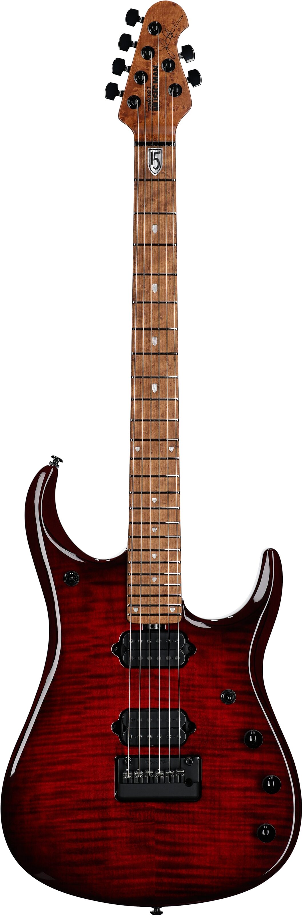 Ernie Ball Music Man John Petrucci JP15 Electric Guitar (with Case), Red Tide Flame, Serial Number H06776, Full Straight Front