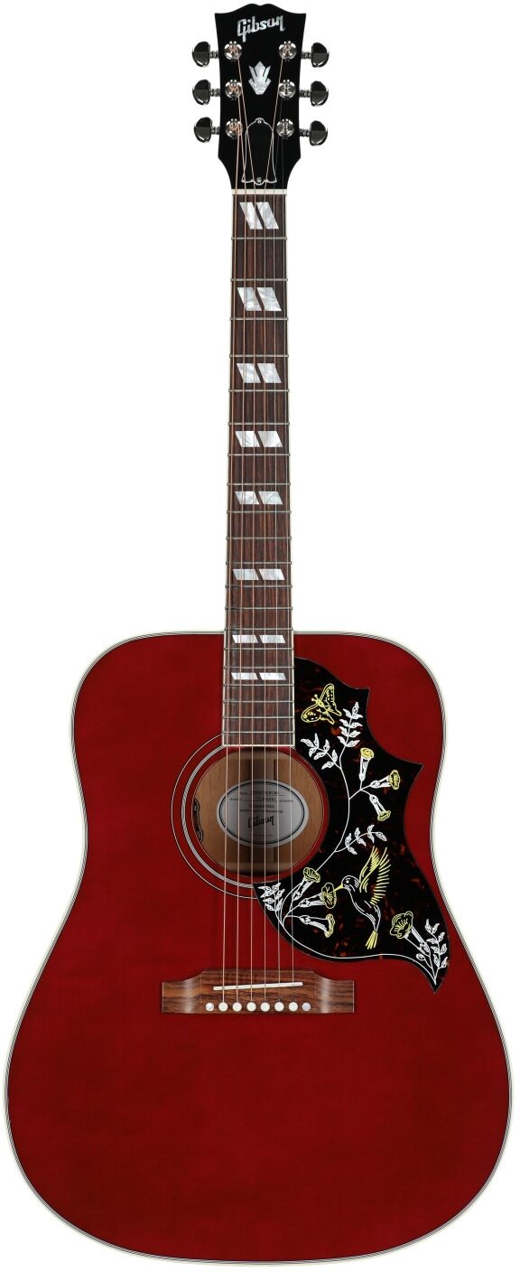 Gibson Limited Edition Hummingbird Standard Acoustic-Electric Guitar (with Case), Wine Red, Serial Number 23304091, Full Straight Front