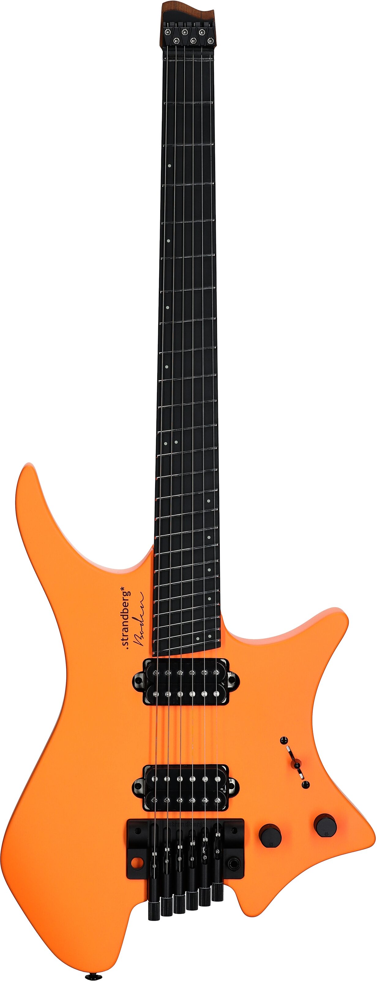 Strandberg Boden Standard NX 6 Tremolo Electric Guitar (with Gig Bag), Neon Orange, Full Straight Front
