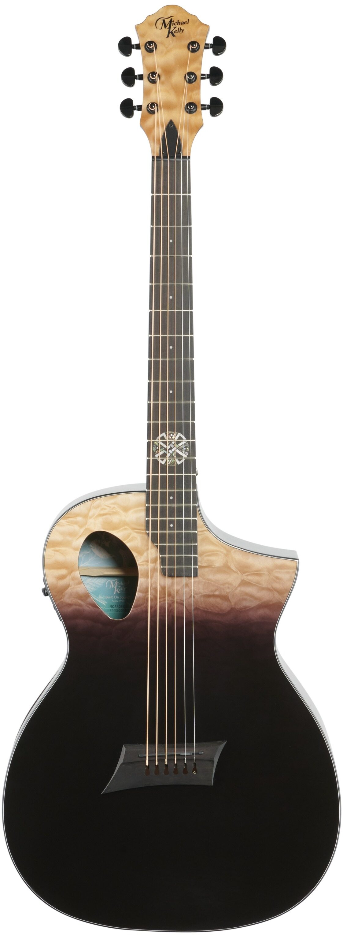Michael Kelly Forte Port X Acoustic-Electric Guitar, Partial Eclipse, Full Straight Front