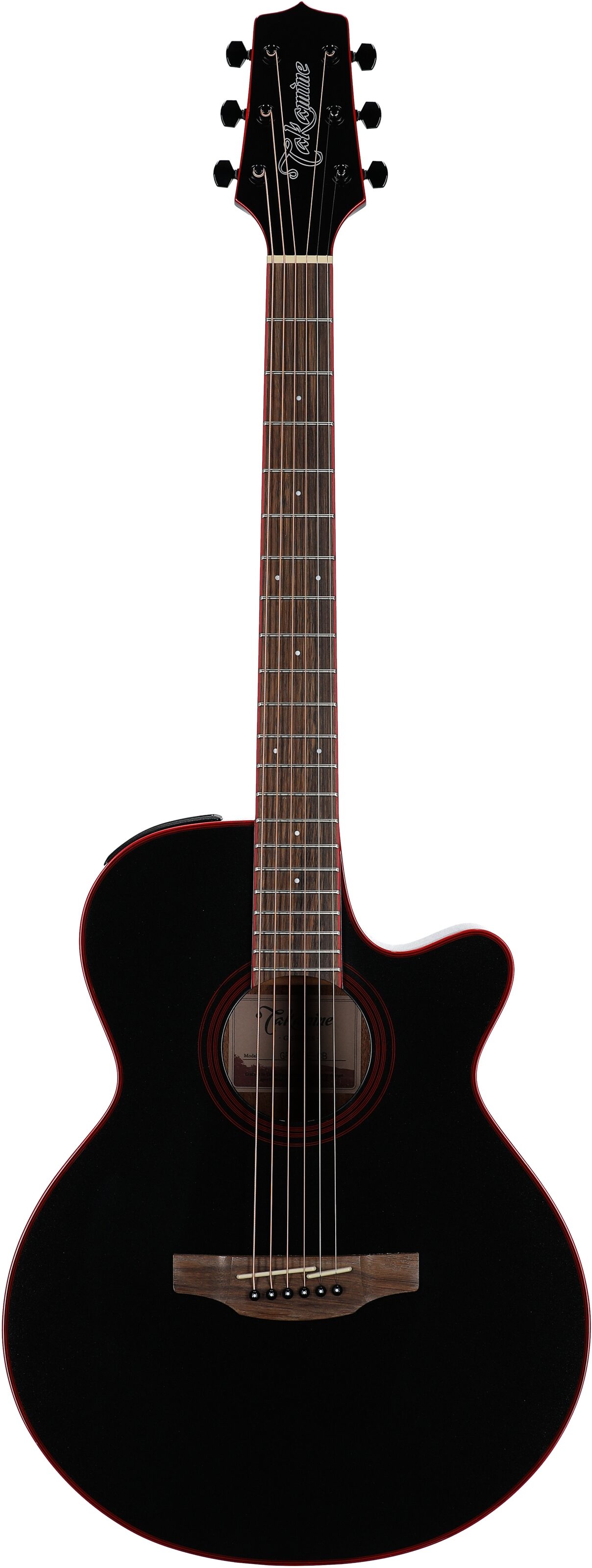 Takamine GF49CE FXC Acoustic-Electric Guitar, Cosmic Black, Full Straight Front