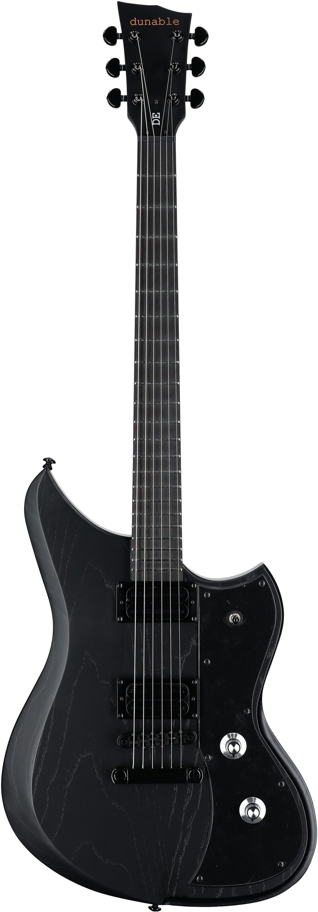 Dunable DE Yeti Electric Guitar (with Gig Bag), Matte Black, Full Straight Front