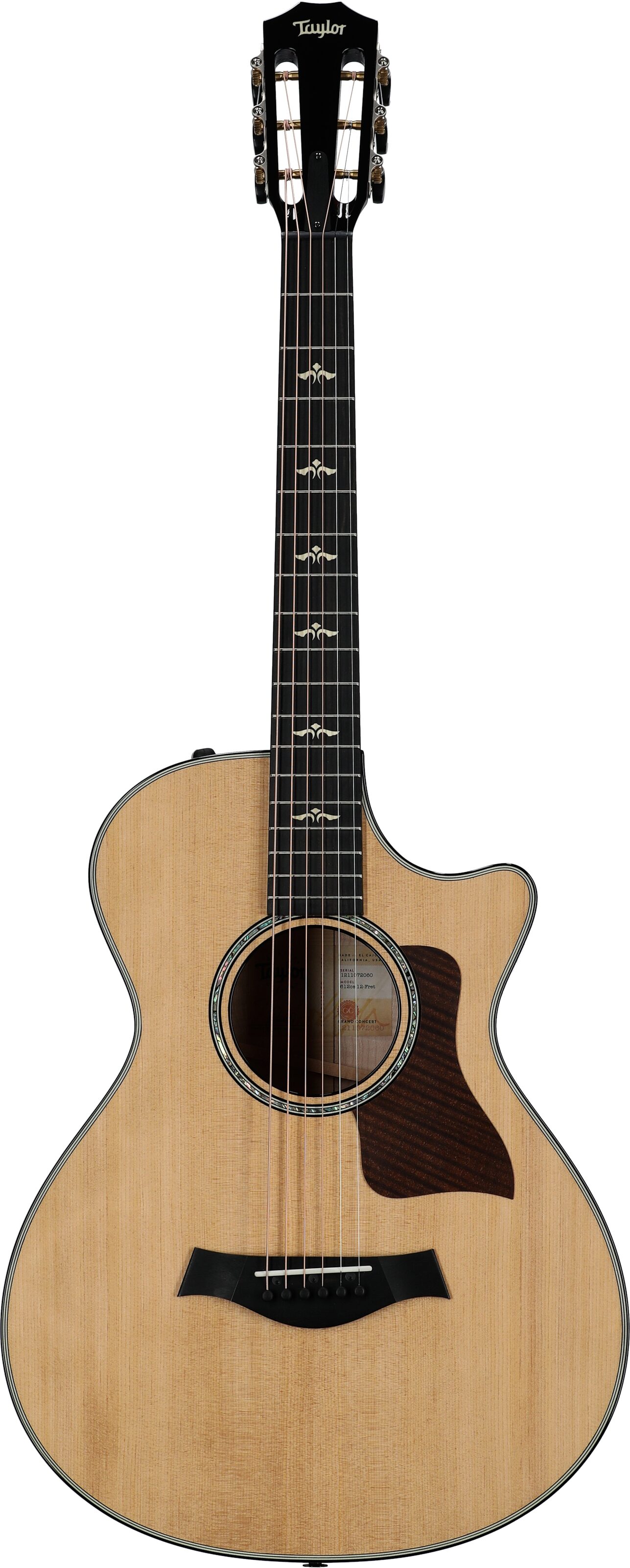 Taylor 612ce 12-Fret V Class Grand Concert Acoustic-Electric Guitar, New, Full Straight Front