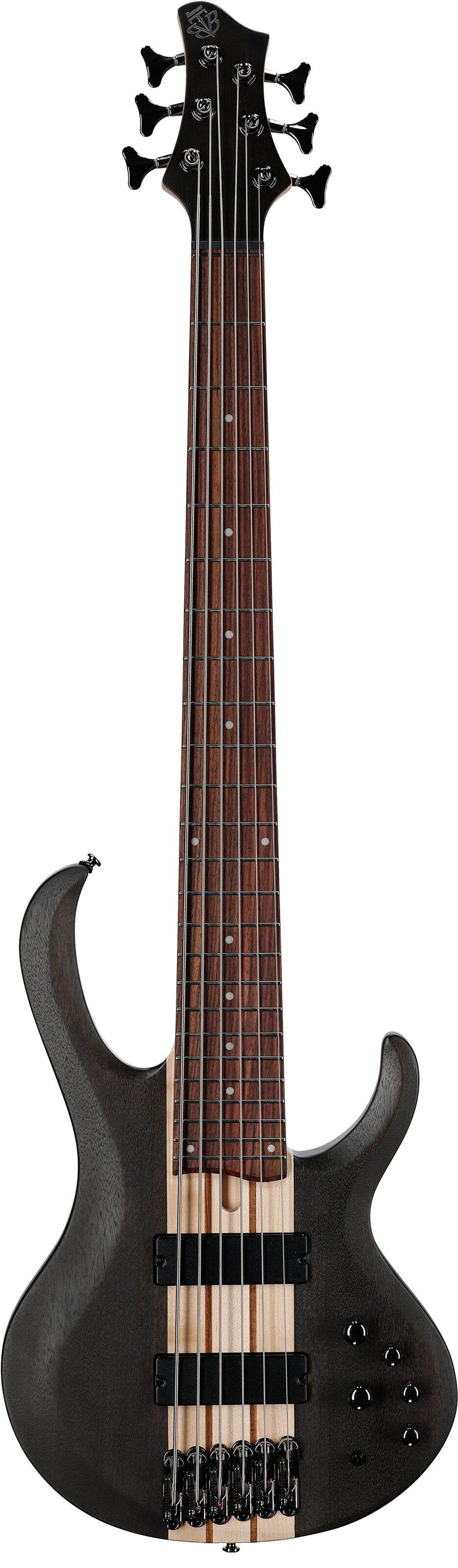 Ibanez BTB606 Electric Bass, 6-String, Trans Gray Flat, Full Straight Front