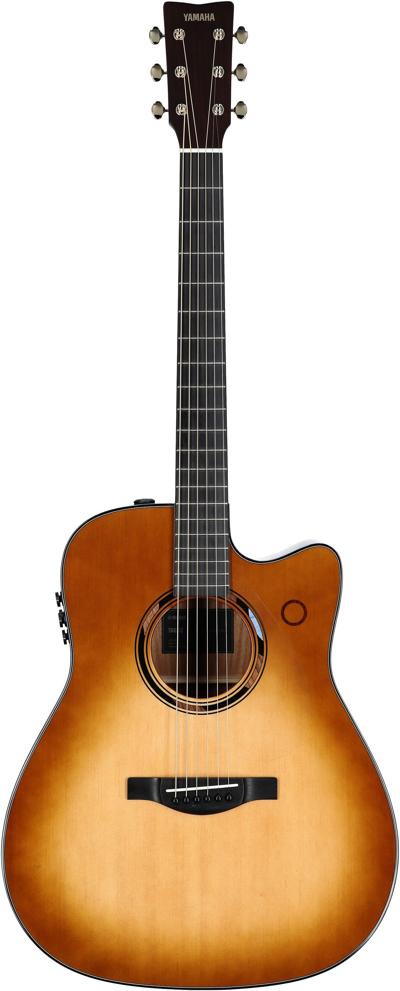 Yamaha TAG 3 C TransAcoustic Dreadnought Acoustic-Electric Guitar (with Bag), Sand Burst, Full Straight Front