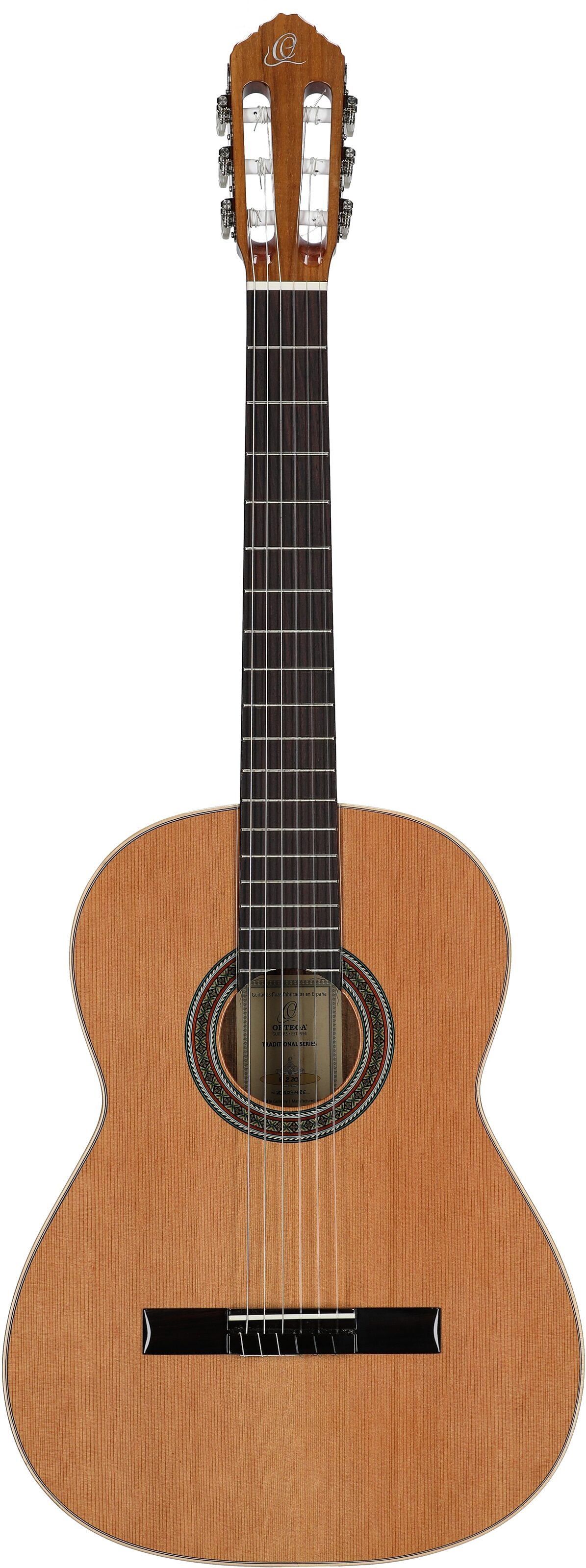 Ortega R220 Gloss Classical Acoustic Guitar (with Gig Bag), New, Full Straight Front
